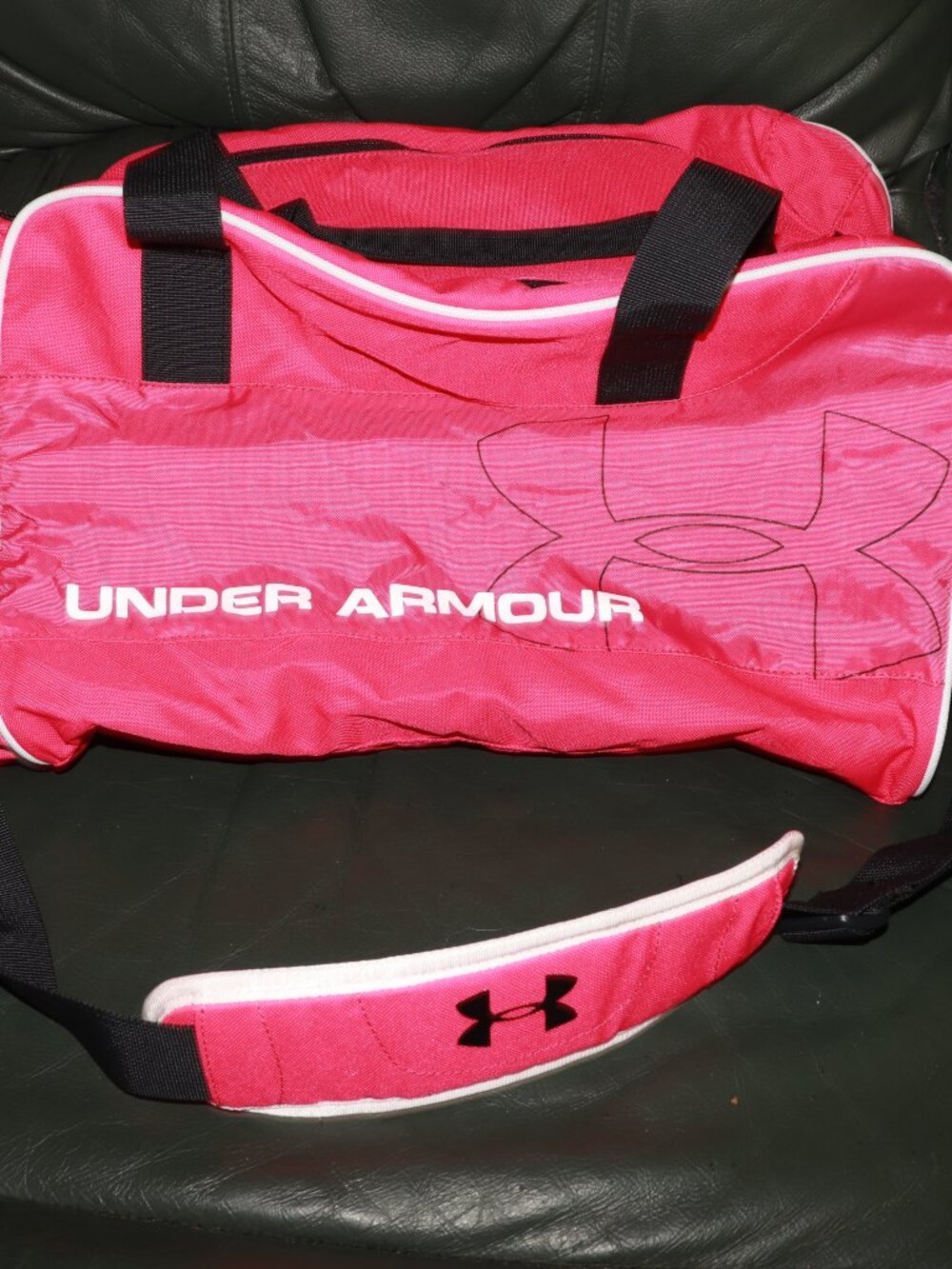 Under Armour Gym Duffel Bag 18x11x10" Red Travel w/Strap